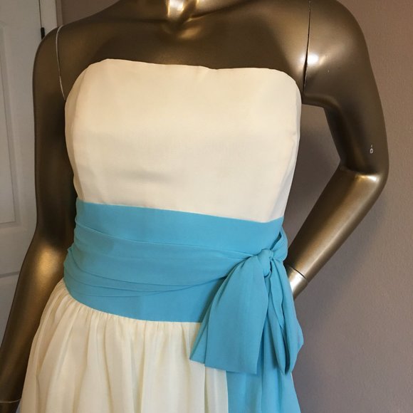 ALFRED ANGELO "Modern Fit" Butter Yellow strapless dress - Picture 3 of 10